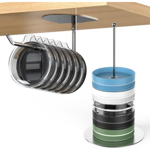 Pack of 2 Tumbler Lid Organizer, 2 Packs Cup Tumbler Lid Organizer for kitchen Cabinet,Water Bottle Lid Storage Holder for Yeti /Stanley Tumbler Cup Accessories,Cup and Lid Holder Storage for Up to 20 Lids