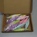 Hungdao 12 Pcs Pastel Macaron Colors Christmas Ornaments 6.3 Inch Droplet Stripe Dot Hanging Christmas Ornaments for Xmas Tree Decor for Home and Holiday Party Xmas Trees Accessories