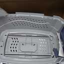 Amazon Basics Sturdy Portable 2-Door Top-Load Hard-Sided Pet Travel Carrier with Secure Ventilation, Handle, Front & Top Entry for Dogs, Cats, 22.8"L x 15"W x 13"H, Gray & Blue