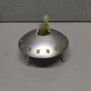 Off the Wall Toys Alien Glow-in-The-Dark UFO Space Ship and Bendable Action Figure Toy