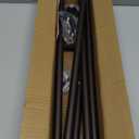 Brown Curtain Rods for Windows 48 to 84 inch, 5/8 inch Adjustable Wrap Around Blackout Curtain Rods for Bedroom & Outdoor