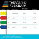 THERABAND FlexBar Resistance Bar, Medium, Green Flex Therapy Bar for Physical Therapy, Wrist & Forearm Exercise Equipment, Non Slip Grip, Compact Design