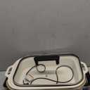 4 Quart Casserole Programmable Slow Cooker with Ceramic Baking Dish - Perfect Kitchen Small Appliance for Family Dinners, Oven Safe and Durable Bakeware for Lasagna, Roasts (White)