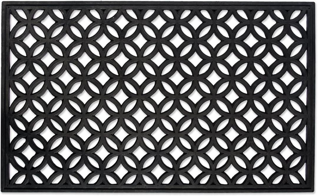 DII Rubber Doormats Collection All Weather, 18x30, Lattice (1'6" x 2'6" (Rectangular))