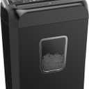 Bonsaii Shredders for Home Use, 3.4 Gal Wastebasket, 6-Sheet Cross-Cut Credit Card Shredder for Home Office, Small Shredding Machine for Staples, Clips, Documents, Portable Handle(C237-B New Version)