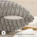 QUORGVES Throw Pillow Covers 18x18 Inch Set of 2 Decorative Farmhouse Rustic Boho Pillows for Sofa Bed Couch Living Room Corduroy Light Grey