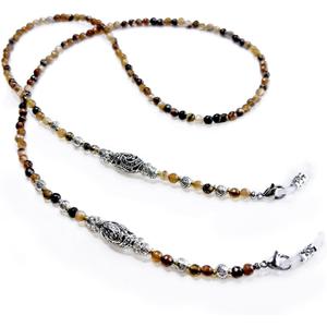 Beaded Glasses Chain,Eyeglass & Sunglass Strap For Women Stylish (Cut Surface Coffee Agate) Beaded Glasses Chain,Eyeglass & Sunglass Strap For Women Stylish (Cut Surface Coffee Agate)