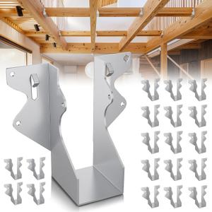 20 Pcs 2x4 Joist Hangers for Wood,20 Gauge Metal Face Mount Joist Hanger, Lu24 Joist Hangers Galvanized, Hurricane Ties for Rafter, Rafter Brackets 2x4 for Deck,Floor,Roof Overhang and Ceiling Joist
