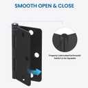HOSOM 18 Pack Matte Black Door Hinge 3.5 x 3.5 inch with 1/4 Radius, 3 1/2 Black Interior Door Hinges, 3 "x 3 " Hardware, Fit Standard Door