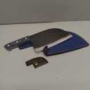 XYJ Authentic Since 1986,Ancient Forged Butcher Knives,Serbian Chef Knife With Sheath,Chinese Vegetable Meat Knives For Kitchen Camping Outdoor,Full Tang (6 inch) (Blue)