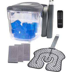 Cold Therapy System, Programable Timer, Wireless Remote, Double Walled Bucket, Post-Surgery Pain Reliever, Ice Therapy Machine for Knee After Surgery