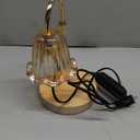 Candle Warmer Lamp Electric: Timer Dimmer Candles Warming Jar Light - Height Adjustable Dimmable Warmers Lamps - Flower No Flame Lamps with Heat Warm Melt Wax - Home Bedroom Decor Table Light (Ambergold)