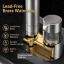 Kitchen Faucet with Pull Down Sprayer, Glass Rinser, Brushed Nickel