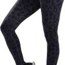 Compression Leggings High Waisted Performance Shaping Gym, Pilates, Travel, Yoga, Workout Pants,M  Leopard Black