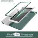 SURITCH Case for iPad Air 3 2019(3rd Gen)/iPad Pro 10.5 2017,[Built-in Screen Protector][Pencil Holder] Full Body Trifold Stand Protective Case Cover with Auto Wake/Sleep for Apple iPad 10.5"-Green