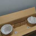 Progress Lighting P2007-09 Bravo Collection Etched Glass Modern Bath Vanity Light, 4-Light, Brushed Nickel