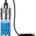 ECO-WORTHY 12V DC Submersible Deep Well Pump, MAX Flow 3.2GPM, Max Head 230ft, Water Pump Powered by Solar or Battery for Well, Livestock Drinking or Tank Filling…