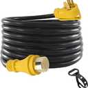 25Ft 50Amp STW Heavy Duty RV Extension Cord,14-50P Male and SS2-50R Twist-Locking Female125V/250V for RV Trailer, Camper, Motorhome
