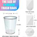 150 Count 4 Gallon Small Trash Bags - Colored Bathroom Garbage Bags Unscented Leak-proof, 15 Liter Plastic Wastebasket Can Liners for Office Bedroom Toilet and Car