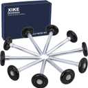 XiKe 10 Pack Black 2" Nylon Garage Door Roller 4" Stem, Quiet/Durable and High Load, Use 6200-2RS Double Seals Precision Bearings.