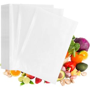 Vacuum Sealer Bags for Food Saver, 100 Quart 4" x 6" Commercial Grade PreCut Bag, Food Vac Bags for Storage, Meal Prep or Sous Vide