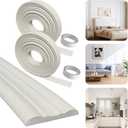 2 PCS Peel and Stick Wall Molding 16.4 Ft x 1.2" Chair Rail Moulding for Walls Adhesive Flexible Molding Trim for Home Decoration and Wall Protection