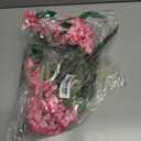 Fake Geraniums Artificial Flowers for Outdoors Outside, 6 Bundles Pink Silk Geraniums Fake Flowers Plants UV Resistant Realistic Faux Flowers for Outdoor Planters Garden Balcony Yard Porch Indoor
