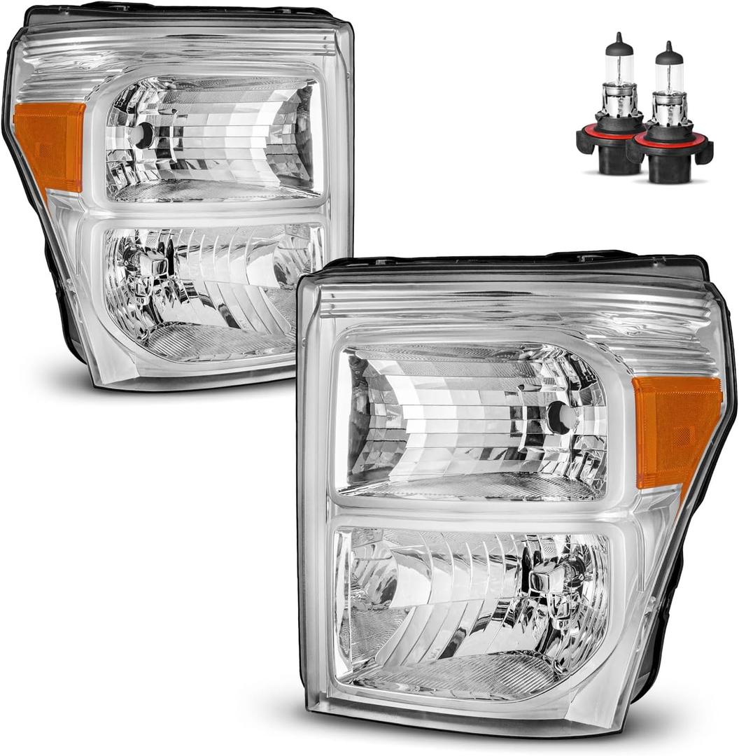 Headlights W/Bulbs for 2011-2016 Ford F250 F350 F450 F550
