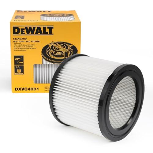 DEWALT Vacuum Filter Replacement DXVC4001, Fit for Most 4-5 Gallon Wet Dry Vacuum Cleaner, Cartridge Filter Compatible with DXV04T, DXV05P, DXV05S, DXV08S, DXV06G