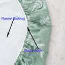 Tablecloth Circular Vinyl-Lined Flannel Tablecloth with Elastic Edge Design, Waterproof, Oil Resistant, wipeable and Reusable (Mimosa, for Up to 36-44 Inch Round Table)