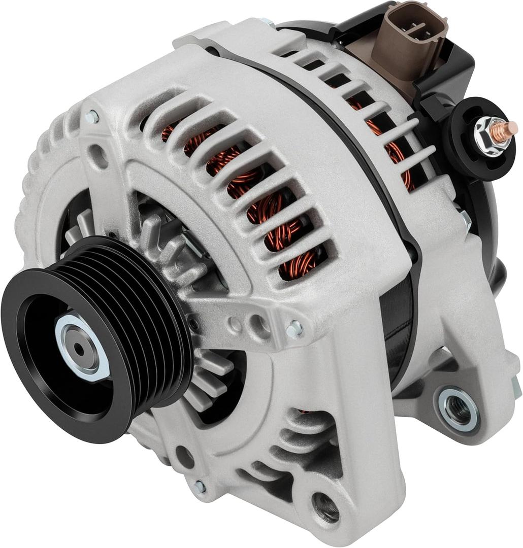 New Alternator Compatible for Lexus for RX330 V6 3.3L 2004-2006 for Lexus for ES330 V6 3.3L 2004-2006, 100Amp/12Volt High Output Alternator Replaces 104210-4180 104210-4190