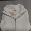 KIRUNDO Sweatshirt for Women 2026 Fall Half Zip Pullover Oversized Fleece Mock Neck Hoodies Fashion Outfits Winter Clothing (Small, White)