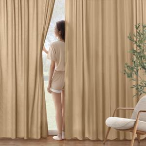 MIULEE Brown Privacy Sheer Curtains That Let Light in 96 Inches Long Non-See-Through Semi Sheer Curtain Light Filtering Window Curtains Drapes for Living Room Bedroom 2 Panels Set 52 X 96