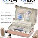 Carry On Luggage, Hardside Zipperless Suitcase, Light Pink, 20 in