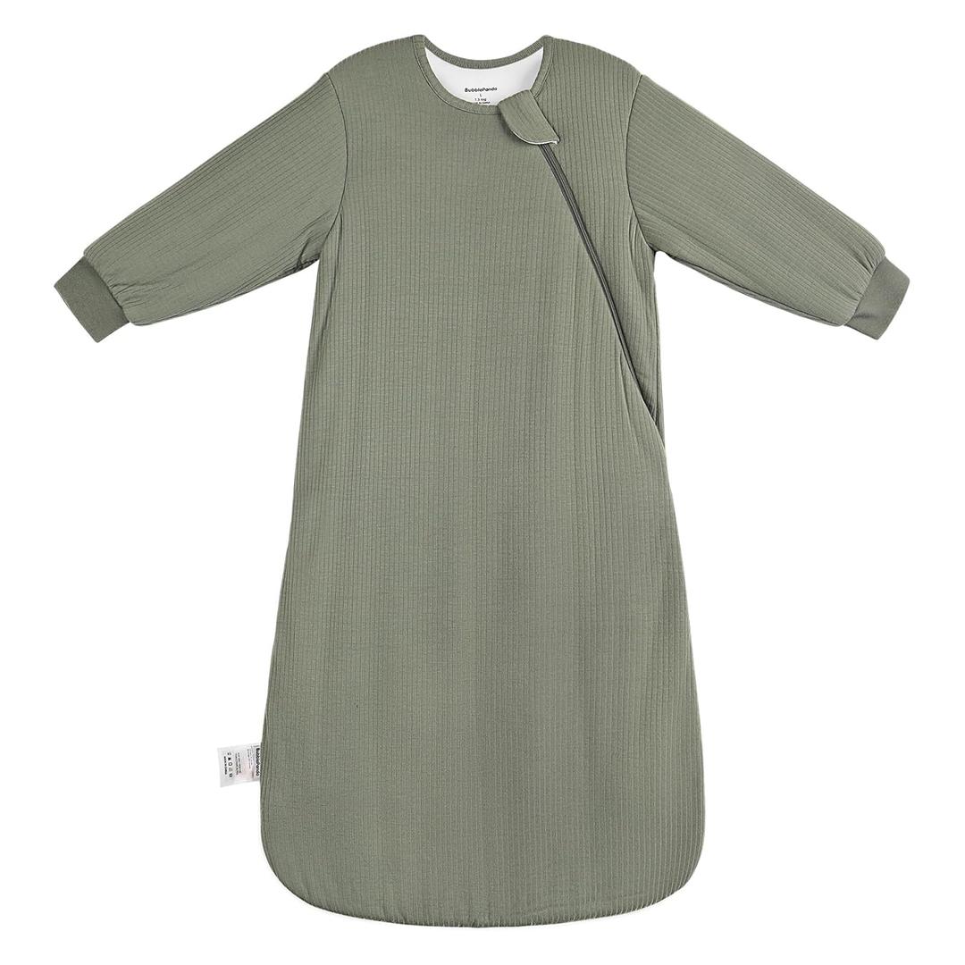 Rayon Made from Bamboo Sleep Sack 0-6 Months Long Sleeve Newborn Sleep Sack 0-3 Months 1.5 Tog Winter Baby Wearable Blanket With 2-Way Zipper Unisex Sleeping Bag for Babies (Olive Drab)