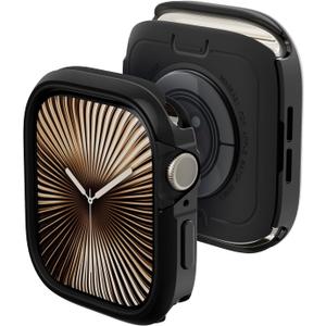 MAGEASY Aircraft-Grade Aluminum Rugged Case for 46mm Apple Watch Series 11, 10 | 2 in 1 Metal Hard Shell with Shockproof Inner Bumper for Maxed Protection, Odyssey - Midnight Black