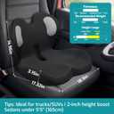 Trucker Seat Cushion, Car Seat Cushions with Lumbar Support Pillow, Ergonomic L-Shaped Orthopedic Memory Foam Pad for Long Driving Back Pain Sciatica Relief, Drivers Office Workers (Black+Mesh Cloth)
