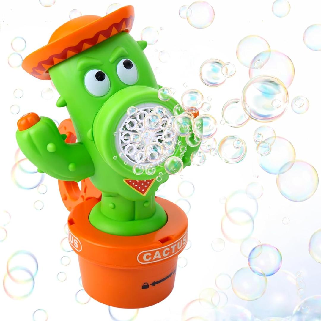 Palksky Bubble Machine for Kids Toddlers, Rechargeable Bubbles Blower Maker with Lights for Parties, Automatic Bubbles Blower Machine for Outdoor Wedding Birthday Party