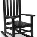 Child's Wood Porch Rocker - Perfect for Indoor or Outdoor All Weather Porch Rocker for Garden,Lawn,Balcony,Backyard, Use - Suitable for 6-10 Years Old (Blcak)