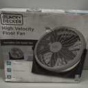 BLACK+DECKER High Velocity Floor Fan, 15.6" Diameter Freestanding Fan, 5 Plastic Blades, 3-Speeds, 90-Degree Tilt Adjustment, For Use In Bedroom, Home or Office, 5.5 lbs., Gray/Black, BFF16B