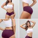 LEVAO Women's Underwear Seamless No Show Hipster Bikini Panties Stretch Invisible Briefs 6 Pack S-2XL (Black/Reddish Brown/Khaki/Dark Purple/Pink/Skin Color)