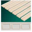 Cinnvoice 12 Pcs Wall Molding Trim, Split Wood Slats Mouldings Unfinished Fluted Wooden Panel Wood Trim Molding Decorative for DIY Door, Wall, Table, Cabinet(15.8" X 0.9" X 0.3")