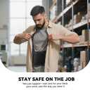 Work Back Brace for Men & Women, Adjustable Lower Back Support Belt with Suspenders for Back Pain Relief, Moving Construction Warehouse Heavy Lifting Safety & Protection (Black, Large)