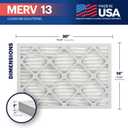 BNX TruFilter 14x20x1 Air Filter MERV 13 (6-Pack) - MADE IN USA - Electrostatic Pleated Air Conditioner HVAC AC Furnace Filters for Allergies, Pollen, Mold, Bacteria, Smoke, Allergen, MPR 1900 FPR 10