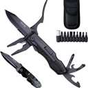 Multitool Pocket Knife for Men, Tactical Folding Multi Tool, Multipurpose Utility Plier Set, Camping, Survival, Hiking Gear, Screwdriver Kit, Mens Gifts Idea