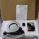 HITTI 12X Extra Long Magnifying Glass with Light, Upgrade Infinite Color and Brightness LED Desk Lamp with Clamp, Hands Free 3 Section Magnifier Light and Stand for Workbench Crafts Reading Painting