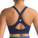 RUNNING GIRL Sports Bras for Women High Support, Running High Impact Sports Bra for Women Large Bust(3138_Navy Blue_L)