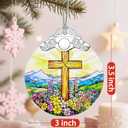 Christmas Ornaments: Stained Glass Ornament, Christmas Tree Ornament, Hanging Ornaments for Home Decor & Xmas Tree Decorations  Exquisite Holiday Decor, Gifts & Holiday Present - Cross
