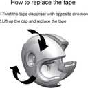 Amazing Abby - Tania - Acrylic Tape Dispenser, Plastic Label Roll Holder, Clear Sticker Organizer, Perfect Office Desktop Storage Solution for Tapes, Labels, Stickers, and More