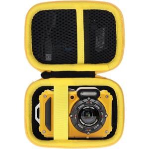 Storage Case Compatible with KODAK PIXPRO WPZ2 Rugged Waterproof Shockproof Dustproof Digital Camera (Black + Yellow Case)